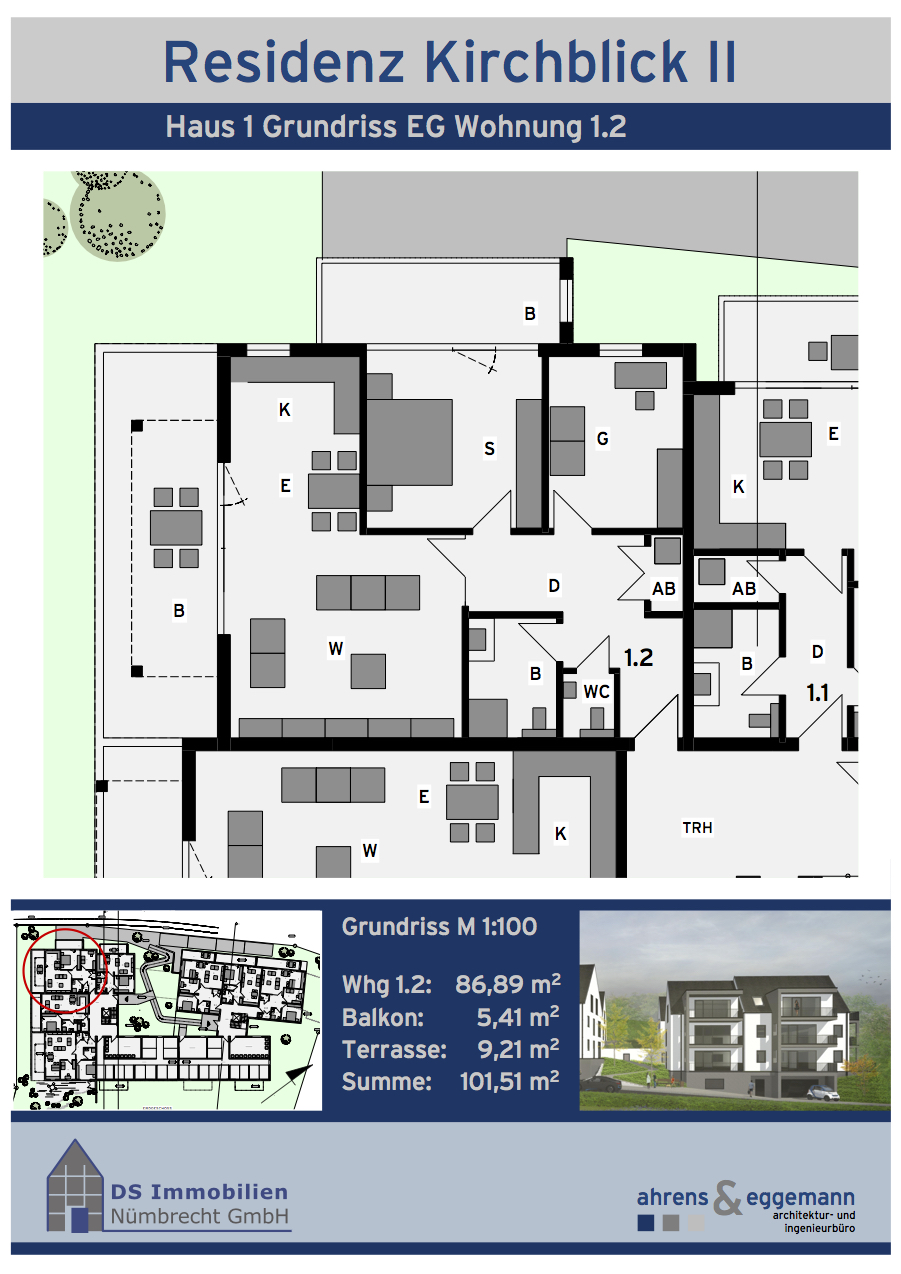 Haus 1  Wohnung 2